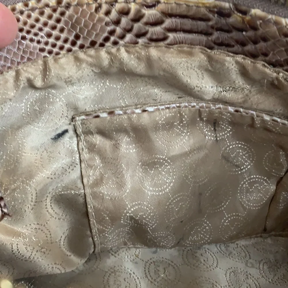 Michael Kors Snakeskin gold chain shoulder bag - Picture 8 of 12